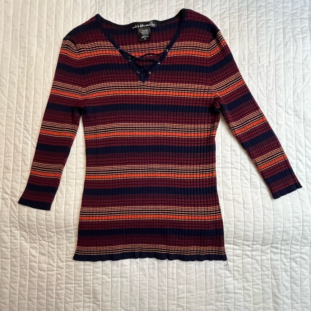 United States Sweaters striped rib knit sweater NWOT